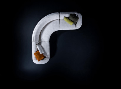 Textilsofa Moderne L-Förmige Couch Wohnzimmer Designer Sofas Wohnlandschaft