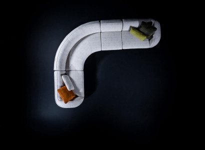 Graue Lounge Sitzgruppe Designer Sitzgruppe Polstermöbel Sofas Couch