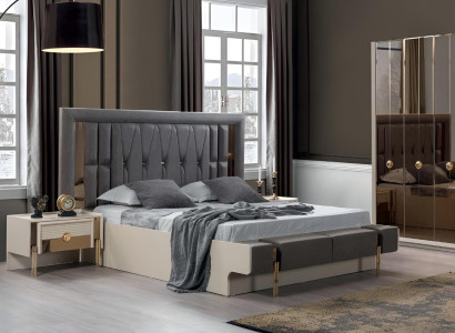 Luxus Bett Moderne Design Schlafzimmer Polster Möbel Neu Doppel Bett