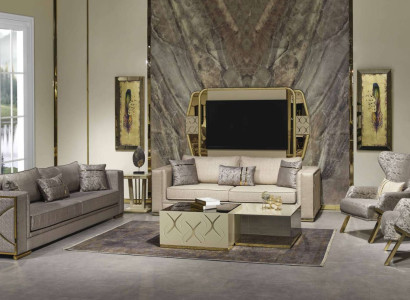 Luxus Sofagarnitur 3+3+1 Sitzer Set Design Sofa Polster Couchen Modern