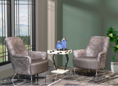Luxus Wohnzimmer Moderne Möbel Set 2x Sessel in Wohnzimmer Relax Lounge