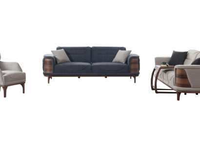 Zwei vielseitige Sofas komplett mit Weiß Sessel luxuriöse gepolsterte