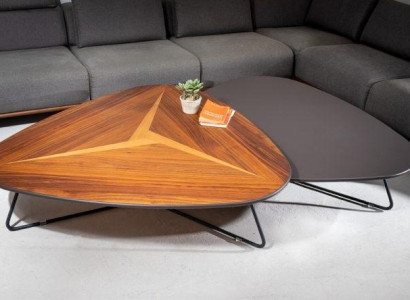 Moderne Holz-Couchtische im 2er-Set, Beistelltische neu in Wohnzimmer