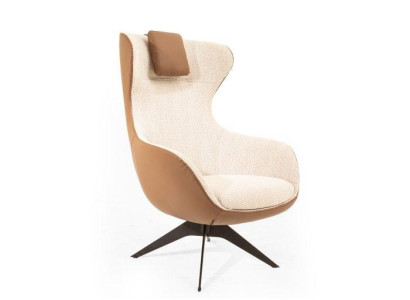 Luxuriöser gepolsterter Sessel in Beige für das Wohnzimmer Perfekte