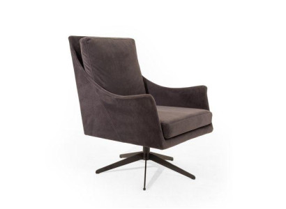 Stilvoll Funktionaler Sessel mit drehbarer Sitzschale und Metallgestell