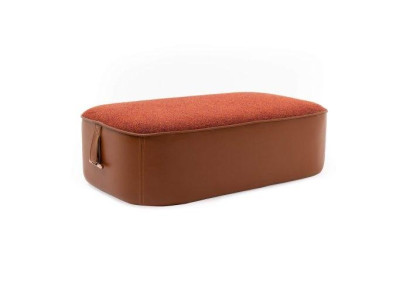 Perfekte Stilvoll Orange Farbe Soft Hocker Kunstleder Möbel in Wohnzimmer
