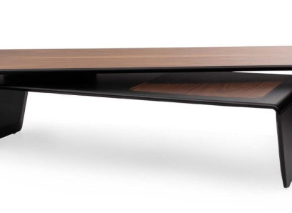 Stilvoller Couchtisch mit Braunfarbener Holztischplatte Moderner Möbel