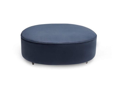 Blauer Runder Hocker Designer Wohnzimmer Edler Fußhocker Polster Möbel