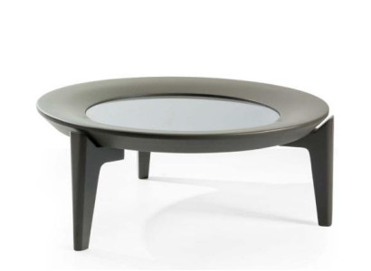 Grauer Rundtisch Wohnzimmer Moderner Couchtisch Luxuriöser Ablagetisch