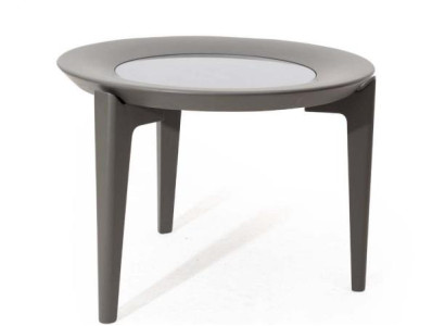 Grauer Beistelltisch Wohnzimmer Luxus Kaffeetisch Ovaler Ablagetisch
