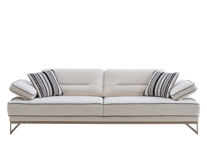Weißes Sofa Exklusiver 3-Sitzer Wohnzimmer Textil Polster Couch Neu