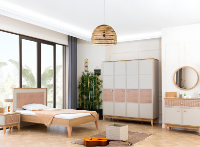 Komplettes Kinderzimmer Set Designer Bett Schrank Schreibtisch Kommode