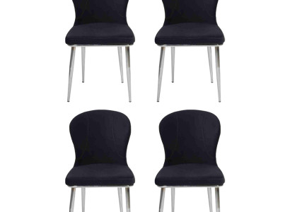 Gruppe Set 4x Sessel Stuhl Design Stoff Polster Stühle Esszimmer Textil