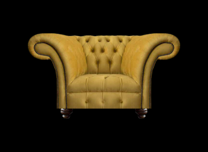 Chesterfield Modern Sessel Luxus Design Wohnzimmer Sitz Möbel Textil Neu