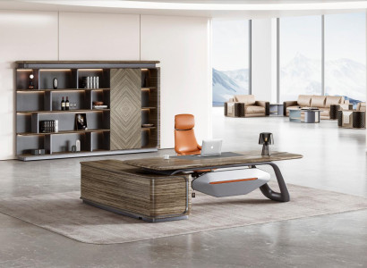 Designer Ecktisch Braune Büromöbel Schreibtisch Holztische Luxus Möbel