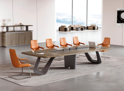 Exklusiver Konferenztisch Designer Schrank Moderne Schicke Büromöbel