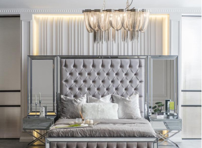 Luxus Bett Schlafzimmer Betten Chesterfield Design Nachttische 3tlg