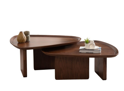 2x Couchtische Design Tische Wohnzimmer Hochwertiges Luxus Holz Modern Design