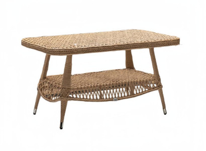 Couchtisch Luxus Braun Moderner Tisch Design Kaffeetisch Rattan Beistell