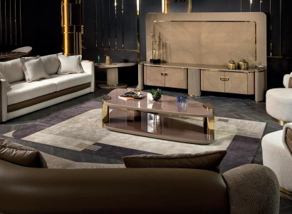 5tlg Sofa Set TV Unit Couchtisch Sessel Luxus Wohnzimmer Design Polster Modern