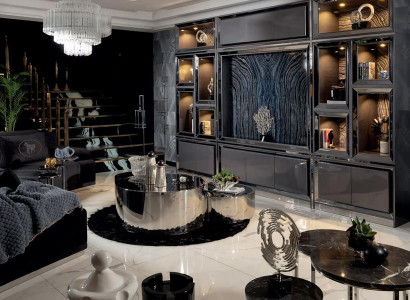 Wohnzimmer Set 3tlg Sofa Couchtisch TV Schrank Lowboard Wohn Schränke Edelstahl