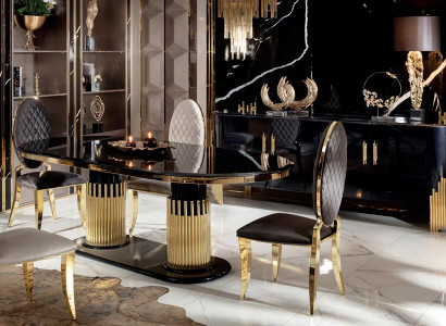 Esszimmer Set 6tlg Esstisch 4x Stühle Sideboard Garnitur Lehnstühle Modern Neu