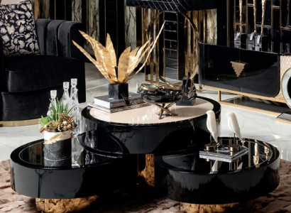 Couchtisch Schwarz Luxus Modern Wohnzimmer Modern Dunkles Holz Design Ästhetik