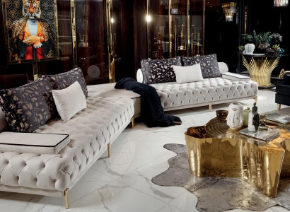 Set 3tlg Esksofa Sessel Couchtisch Wohnzimmer Stoff Holz Modern Luxus Polster