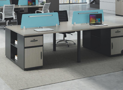 Schreibtisch Co-Working-Tisch Teambürotisch Gemeinschaftsschreibtisch 4 Personen