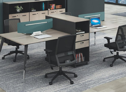 Gruppenschreibtisch Teamarbeitsplatz Tisch Möbel Kommode Schreibtisch 4 Personen