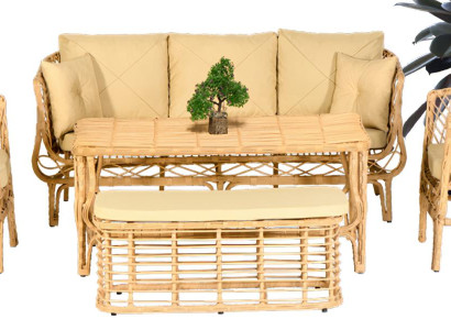 Garten Möbel Sitzmöbel Sofagarnitur Terrasse Tisch Sofa Couch Set 5tlg. Moderne