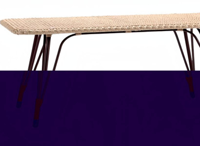 Couchtisch Rattan Moderner Beige Luxus Hochwertig  Design stilvoll Kaffeetisch