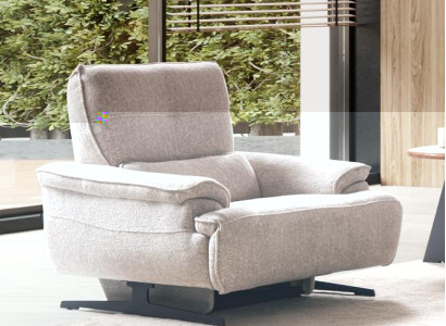 Beige Sessel Textil Wohnzimmer Einsitzer Wartezimmer Möbel Lounge Club