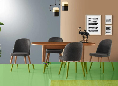 Esszimmer Essgruppe Essecke Ausziehbar Esstisch Stühle 7tlg Braun