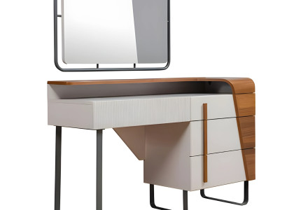 Schminktisch Spiegel Frisiertisch Holz Weiß 2tlg Set Für Frauen Modern