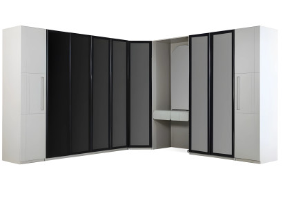 Eckkleiderschrank Kleiderschrank Schrank Holz Weiß Holzschrank Schlafzimmer