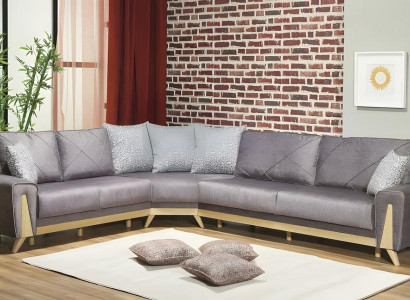 Couch Ecksofa Stoffsofa Polstersofa L Form Sofa Violett Moderne Stoff