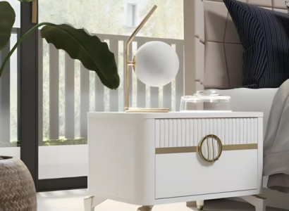 Nachttisch Nachtschrank Nachtkonsole Nachtkommode Weiß Beistelltisch