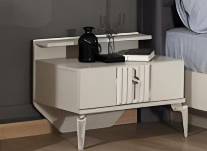 Nachttisch Nachtschrank Nachtkonsole Nachtkommode Beige Beistelltisch