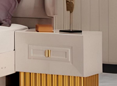 Nachttisch Nachtschränkchen Nachtkästchen Nachtschrank Holz Beige New