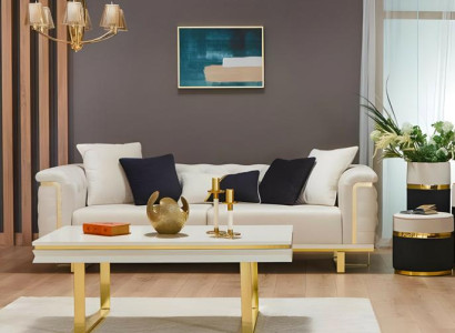 Dreisitzer Sofa 3 Sitzer Stoffsofa Polstersofa Couch Luxus Stoff New