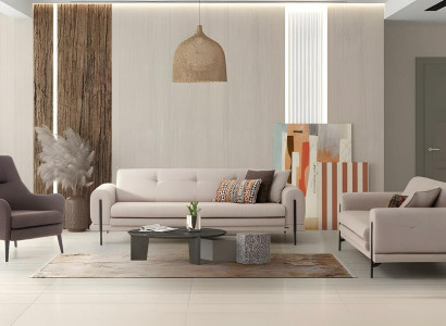 Sofagarnitur Dreisitzer Sessel Weiß Stoffsofas Polstersofa 3tlg Couch