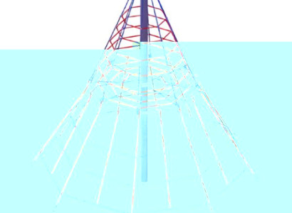 Abenteuerseilbahn Seilklettergerät Schwebeseilkletterer Seilspielgerät Netzkegel