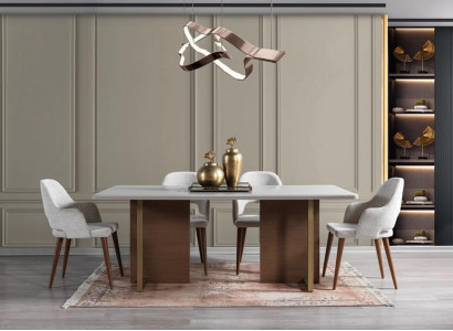 Hochwertig Komplett Esstisch Grau 4х Stühle Luxus Esszimmer Einrichtung Luxus