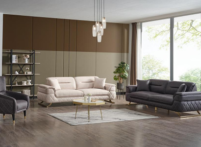 Sofagarnitur Polster Set Garnitur Wohnzimmer Sitz Sofa 3+2+1 Set Textil Sessel
