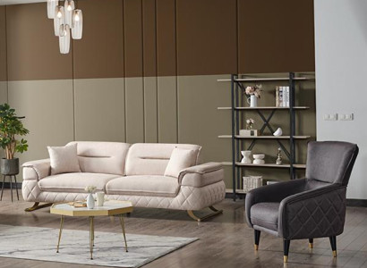 Sofa Polstergarnitur Sitzgarnitur Wohnlandschaft Lounge Couch Sitzgarnitur 2+1