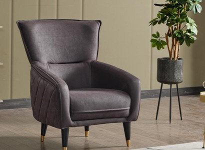 Design Sessel Couch Polster Luxus 1 Sitzer Grau Hochwertig Einsitzer Modern