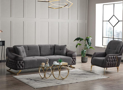 Wohnzimmer Sofagarnitur Dreisitzer Sessel Chesterfield Luxus Set 3 1 Sitzer