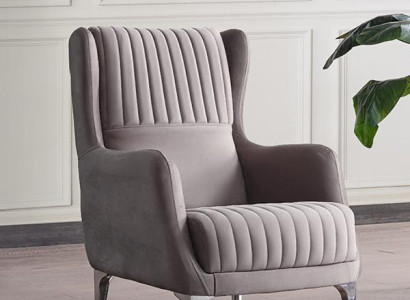 Sessel Luxus Grau Design Couch Sofa Relax Hochwertig Textil Polster Sitzer