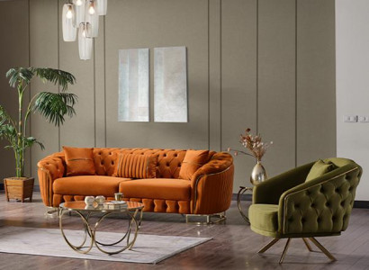 Wohnzimmer Sofagarnitur Sessel Luxus Couch Set Sofa 3 Sitze Sessel Hochwertig